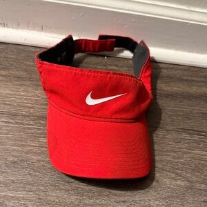 Nike Red Sports Visor